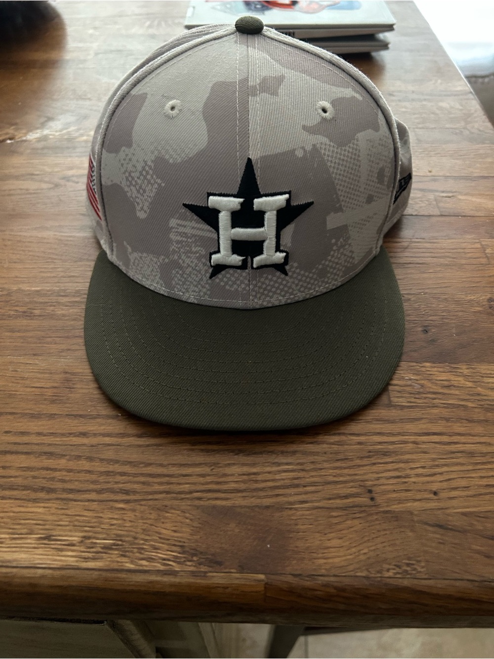 Houston Astros 2025 armed forces edition fitted hat  - Grey & Olive